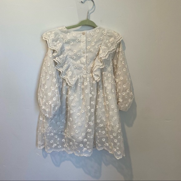 ZARA EMBROIDERED DRESS WITH TULLE 4/5 - Picture 7 of 9